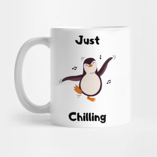 Just Chilling Penguin Design Mug